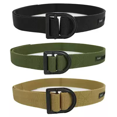 Multifunctional tactical belt D Button outdoor multifunctional drop rescue vertical military training canvas belt