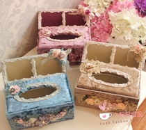 Korean style paper box European high-grade cloth tissue box restaurant tissue box multifunctional home napkin paper box