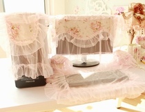 Korean fabric lace Computer cover pink rose computer protective cover 5-piece LCD Computer cover 19-22