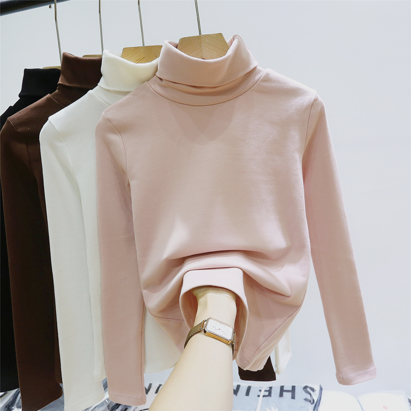 High-Neck Base Layer Shirt for Women, 2026 Autumn and Winter Long-Sleeve T-Shirt, Tight-Fitting Pure Cotton Versatile Stylish White Top for Outerwear High-Neck Base Layer Shirt for Women, 2026 Autumn and Winter Long-Sleeve T-Shirt, Tight-Fitting Pure Cotton Versatile Stylish White Top for Outerwear