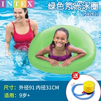 Неоново-зеленое плавательное кольцо [весом до 120 фунтов]