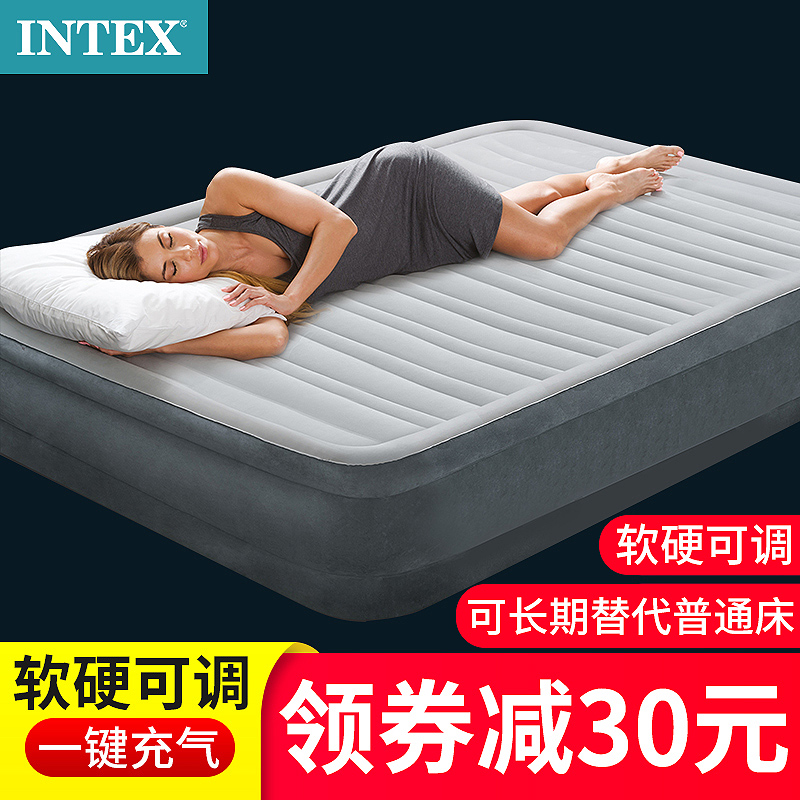 intex inflatable bed home double thick cushion sheets people outdoor inflatable mattress plus high air punch bed