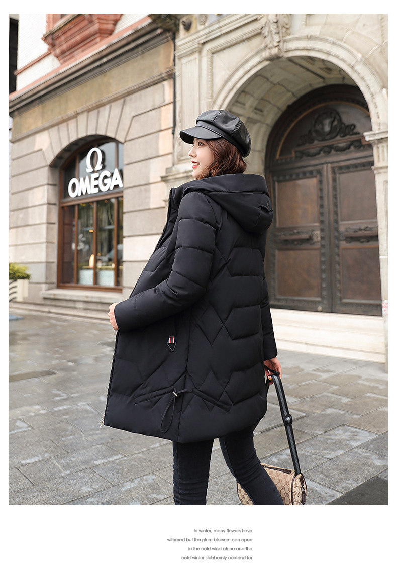 韩版冬装2020年新款棉衣外套修身加厚羽绒棉服女中长款棉袄子反季详情29