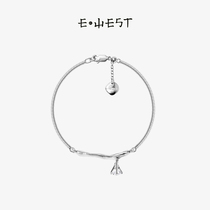 EWEST bracelet 925 silver female ins niche design snake bone chain simple cold wind hand decoration light luxury advanced sense