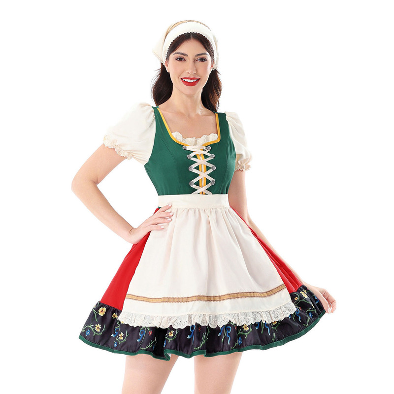 German Oktoberfest Dress, Traditional Bavarian Clothing, Munich Beer Party Waitress Outfit, Ds Performance Outfit