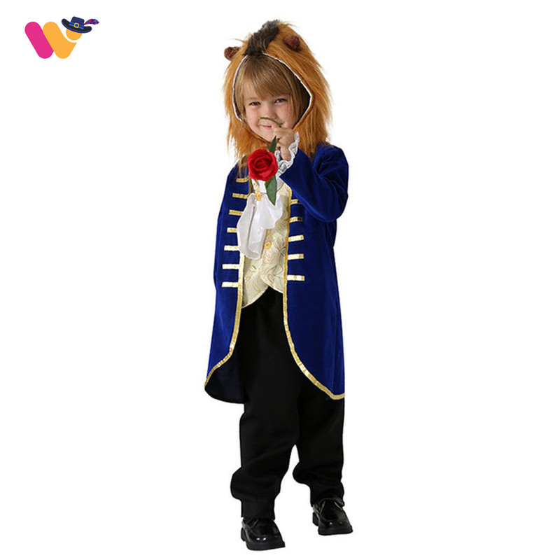 Children's Beauty and the Beast Costume for Children's Day, Anime Party Cosplay, Fairy Tale Prince Stage Performance Costume