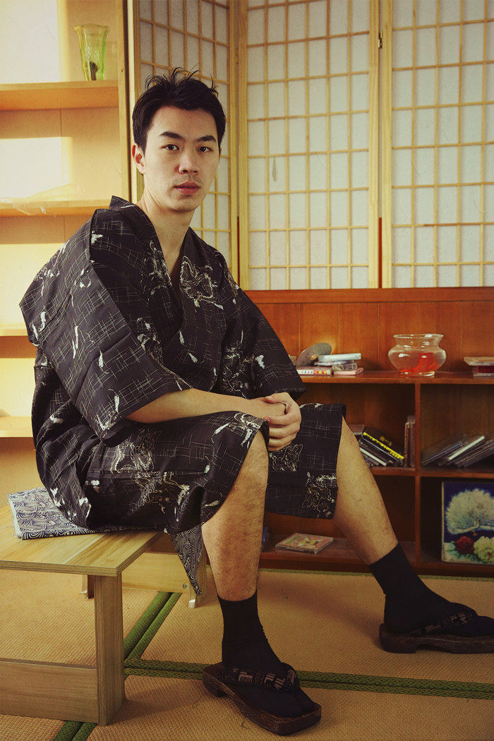 日本春夏季男士和服龍圖騰日式純棉短袖睡衣家居服汗蒸浴衣甚平 露天拍賣