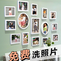 Customized European-style solid wood Photo Wall photo wall creative hanging wall combination making bedroom living room decoration hanging