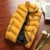 Mùa thu đông nam xuống áo vest cotton trẻ trung Phiên bản Hàn Quốc xu hướng rộng kích cỡ áo ấm vest vest - Áo vest cotton vest trung niên Áo vest cotton
