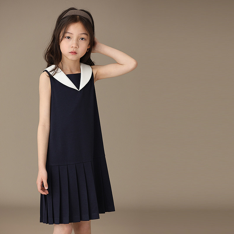 Hateeth Children's Clothing 22 Summer New Products Children Parent-child Small Crowdgreen Fruit Collar Pituitary Feeling Sleeveless 100 Plexor Pendant With Skirt Woman