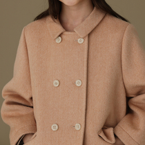 Haqi Childrens Clothing Winter New Childrens Parent-child Thickened Double-breasted Warm Wool Coat for Baby Girls