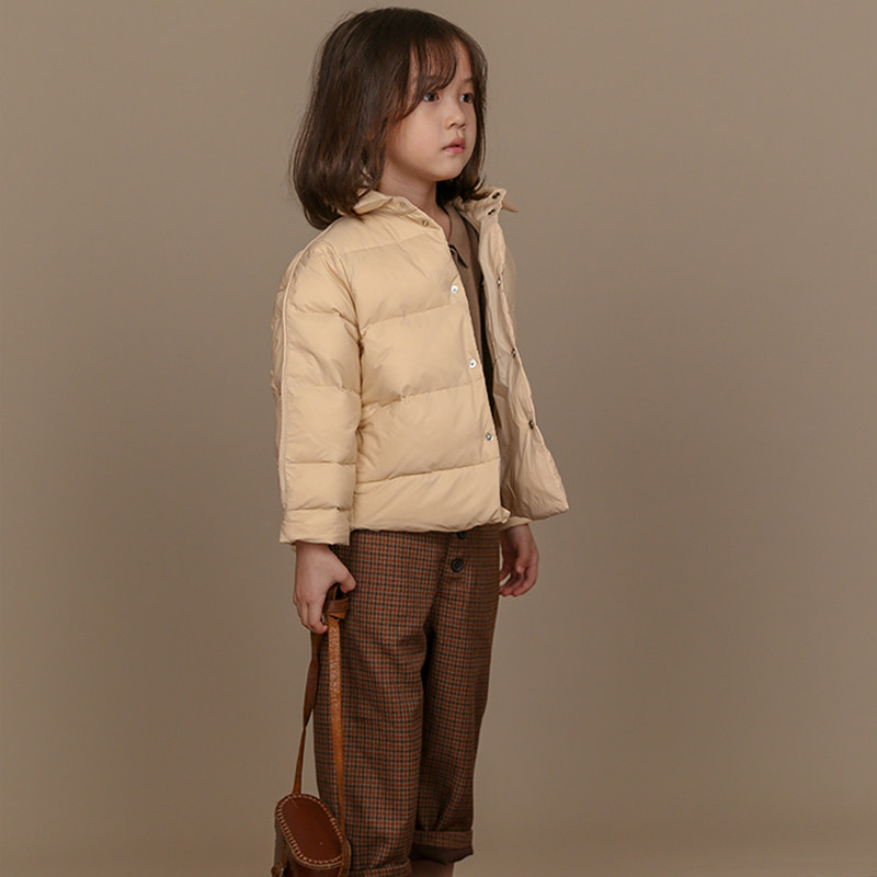 Ha tooth children's clothing autumn and winter new products boys and girls children 90 white duck down parent-child solid color plus thick warm down jacket