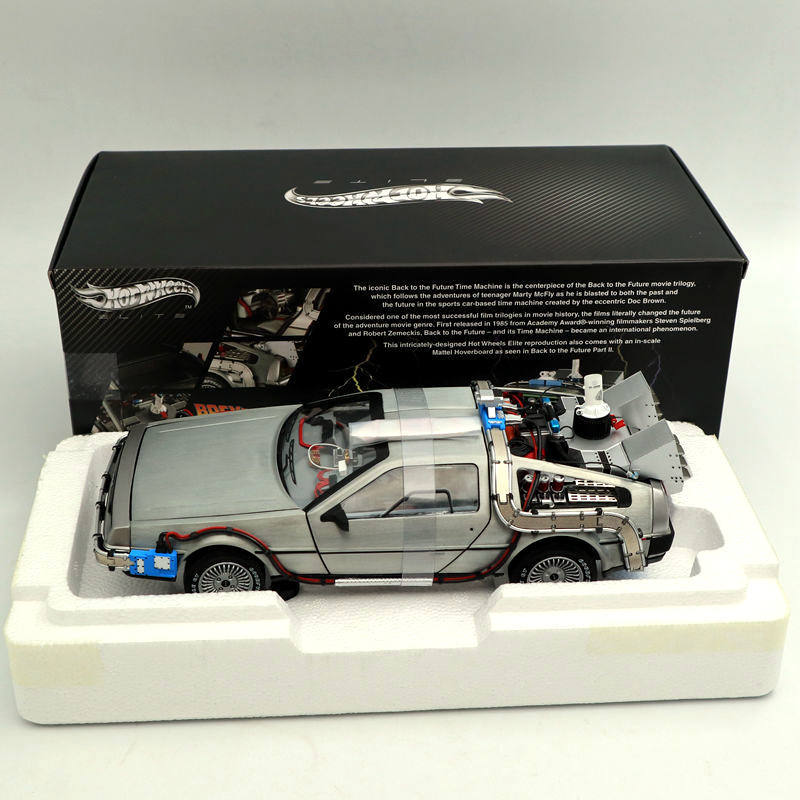 Hot Wheels 1/18 Elite Back to the Future Fine Edition Simulation Alloy Full Model
