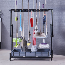 Mop rack Floor-standing stainless steel removable cleaning tools Pier cloth washing cloth pylons School unit storage shelves