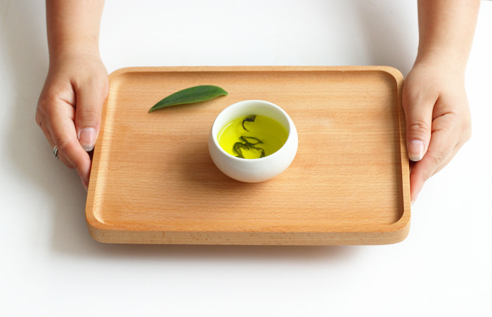 Rắn gỗ tấm hình chữ nhật gỗ mà không cần khâu sồi khay hộ gia đình không sơn tấm trà cup tấm 25 * 17 cm khay trà gỗ chạm khắc