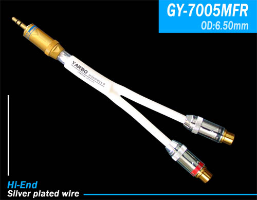 Yarbo Germany Yabburg GY-700567 silver plated 3 5 male lotus transfer double lotus mother RCA mother-to-double RCA