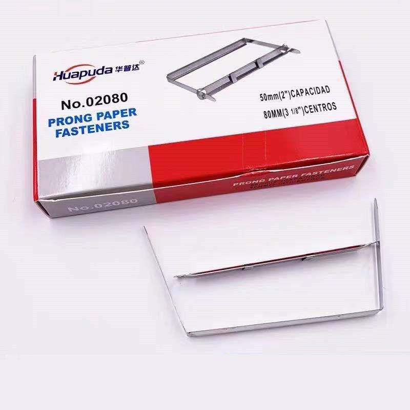 Huapuda 02080 Metal Iron Binding Clip Stainless Steel Binding Clip Atomic Clip Perforated Clip