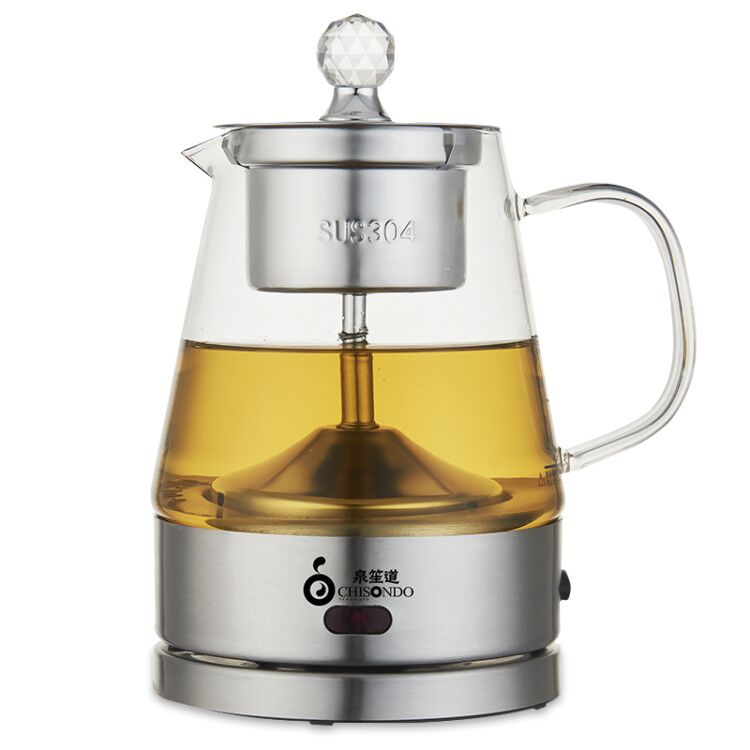 泉笙道煮茶器不锈钢全自动家用蒸汽煮茶壶黑普洱玻璃电热水保温蒸