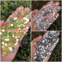 4mm6mm hexagonal non-porous sequin slime filler handmade material face makeup patch color patch