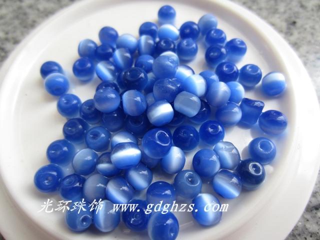 DIY Materials Cat Eyes Stone Beads Handmade String Beads Material Clothing Accessories 4mm-7mm Yellow Cat Eye Stone Beads