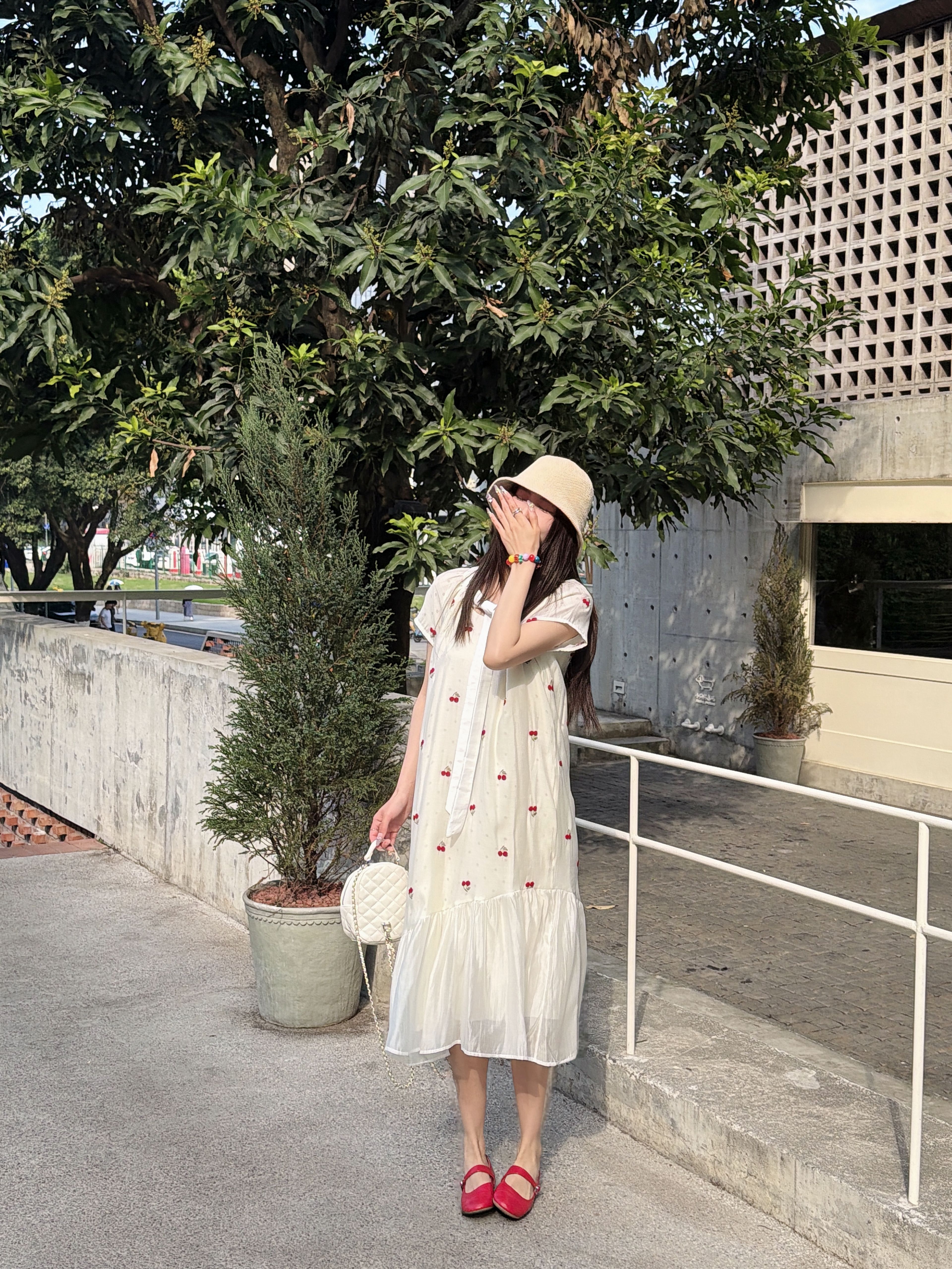 孕期洋气孕妇装夏季新款显瘦法式穿搭外穿长裙舒适孕期漂亮连衣裙 — 5