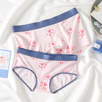 Couple underwear one man and one woman modal cotton cute cartoon cat claw 2022 new trend pure desire light luxury middle waist