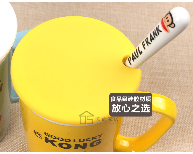 Thân thiện với môi trường không độc hại silicone cốc thực phẩm lớp notch cốc bìa gốm cốc nước nắp phổ cốc cốc nắp - Tách bình thủy lock&lock