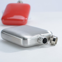 不锈钢304加厚小酒壶方型酒具便携式异型扁酒壶玫瑰金小酒坛