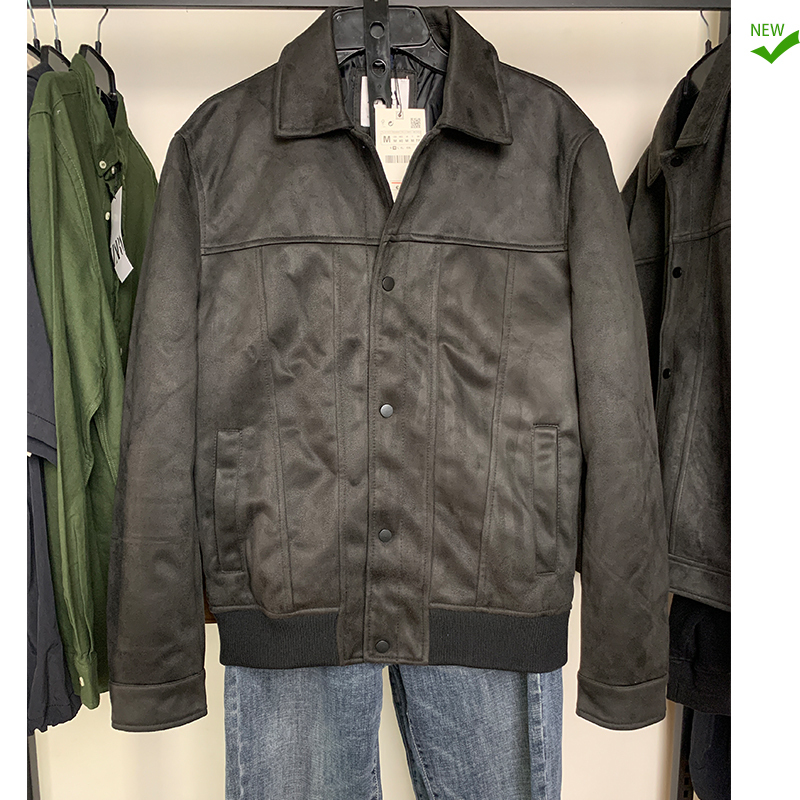 Cabinet 499! New Men's Faux Suede Jacket 3548650 702 Men's Casual Lapel Suede Leather Jacket