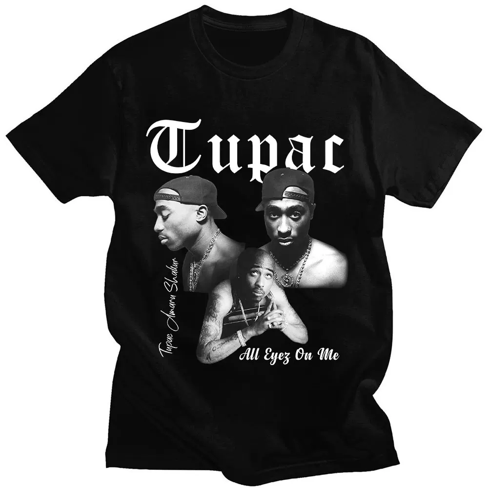 Футболка с графикой rapper Tupac 2Pac высокого качества, короткий рукав