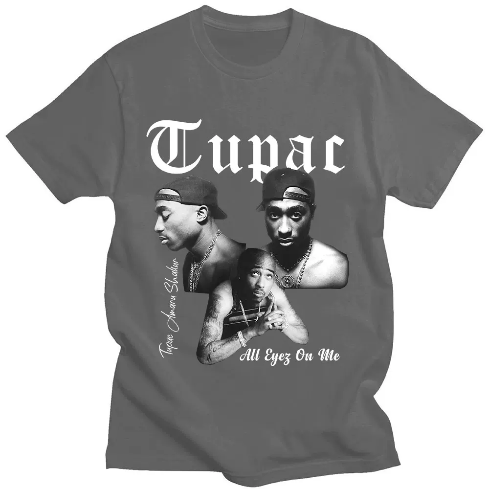 Футболка с графикой rapper Tupac 2Pac высокого качества, короткий рукав