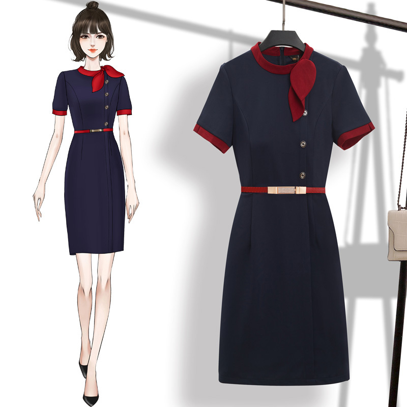 High-End Professional Dress Women's Clothing Ol Style Fashionable Commuting Workplace Gold Store Sales Jewelry Formal Workwear Spring