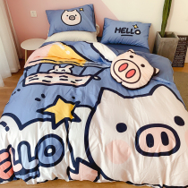 Full of vitality Designer cooperation original cartoon two yuan bed sheet duvet cover girl three or four sets of pure cotton