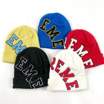 20FW Big Arc Beanie arched large Logo cold cap flocking embroidered letters knitted wool hat winter