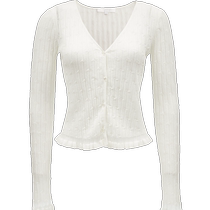 ONLY2024 spring new versatile long-sleeved V-neck solid color cardigan short knitted sweater for women) 12413A020