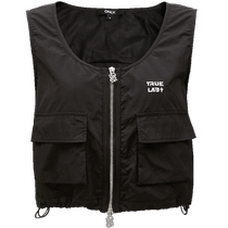 ONLY2024 new summer style simple casual zipper drawstring mesh short jacket for women) 1242OW001