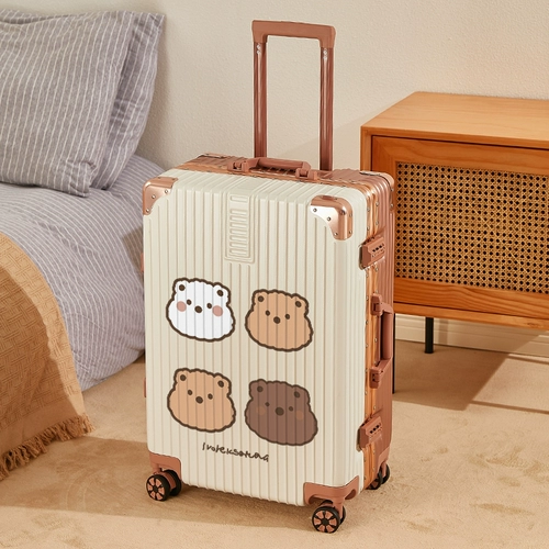 Мультяшный чемодан, прочная коробка для путешествий, подходит для студента, 24 дюймов