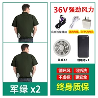 Вместительный и большой вентилятор, литиевые батарейки с аксессуарами, 36v, короткий рукав, 2 шт, D23