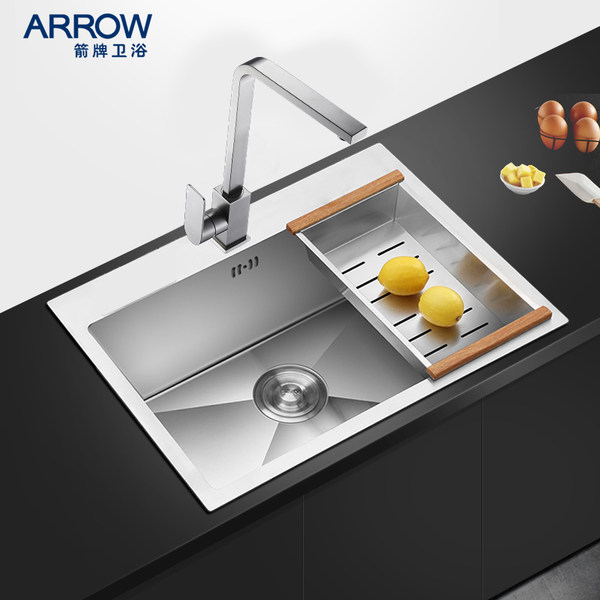 箭牌 Arrow 新款 4mm加厚304不锈钢水槽套餐 天猫优惠券折后¥399起包邮(¥599-200) 箭牌 Arrow 新款 4mm加厚304不锈钢水槽套餐 天猫优惠券折后¥399起包邮(¥599-200)