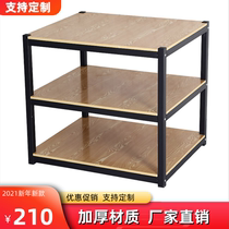 Supermarket head shelf display rack special sale table promotion table milk edible oil display frame steel frame three-layer cabinet pile