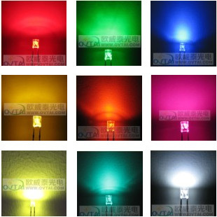 10 2X3X4 Square Ultra-Bright Red, Green, Blue, Yellow, Orange, Pink, Green and White-Haired Light Diode Instrument Backlight Source Led