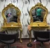 Cửa hàng cắt tóc retro châu Âu gương tóc salon salon đồ nội thất trang điểm phòng tắm gương làm đẹp gương gương hai mặt - Hair Salon / Nội thất làm đẹp Hair Salon / Nội thất làm đẹp