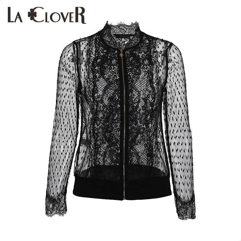 LACLOVER Lankawen Hollow Lace Thin Jacket Top LC81HN1