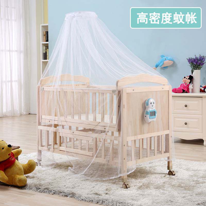 Electric baby cot solid wood cradle bed smart newborn automatic child sleeping in shaking nest
