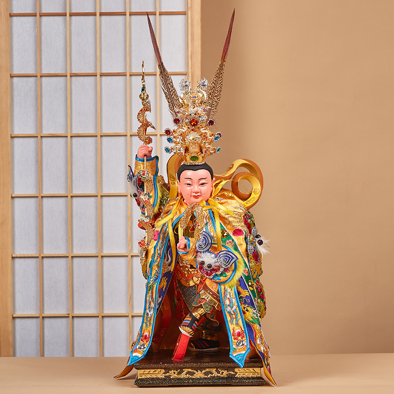 God Statue Cloak, Cape, Middle Altar General Standing Statue, Cloak, Battle Robe, Nezha Third Prince Cloak, Cape, Divine Clothing, Battle Robe