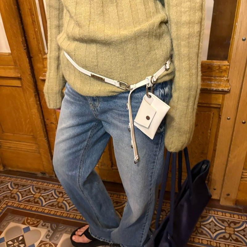 Thin Belt with Skirt, Waist Cincher, Waist Bag, Women's High-End Jeans Waist Accessory, Versatile Korean Retro Belt