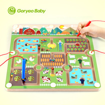 Children Puzzle Maze Toy Magnetic Walking Pearl Kindergarten Early Teaching Wisdom Development Special Force Training Magnet Transport Pen