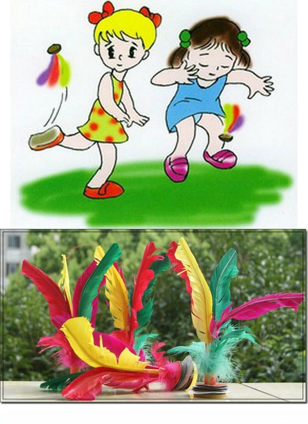 Trẻ em mẫu giáo Trò chơi ngoài trời Thể thao Cuộc thi Bọ cạp Feather Shuttlecock Sản phẩm thể dục ngoài trời - Các môn thể thao cầu lông / Diabolo / dân gian cầu đá lông vịt