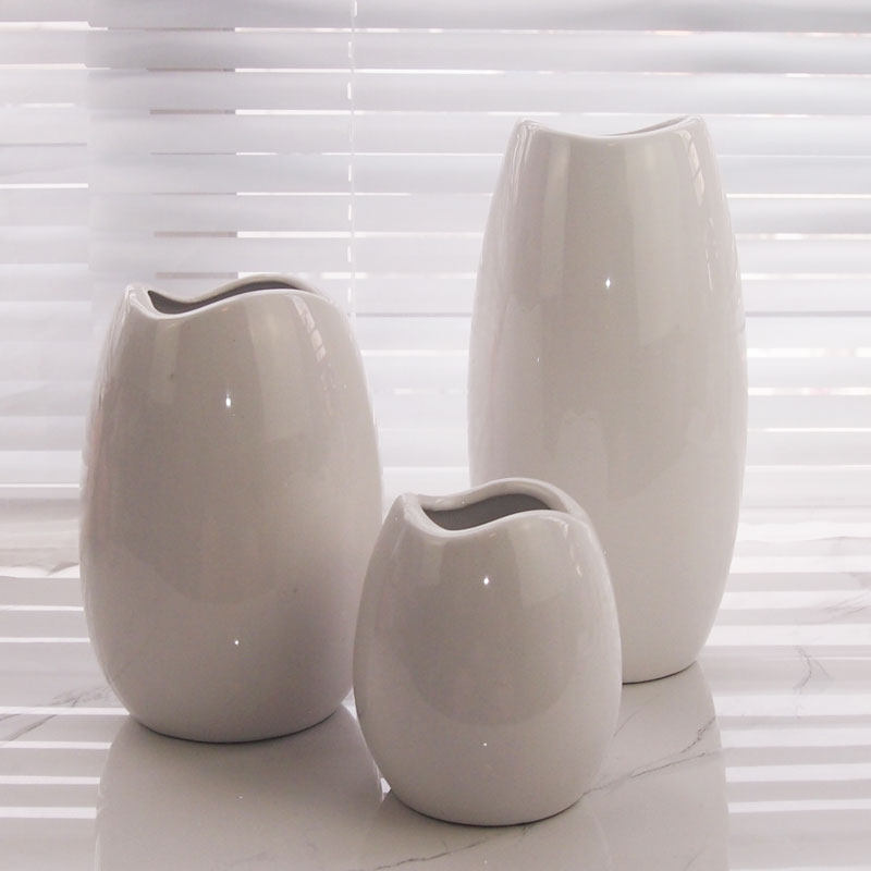 Transparent glass vase living room hydroponic lily lucky bamboo gypsophila simulation dry flower flower arrangement ceramic vase ornament