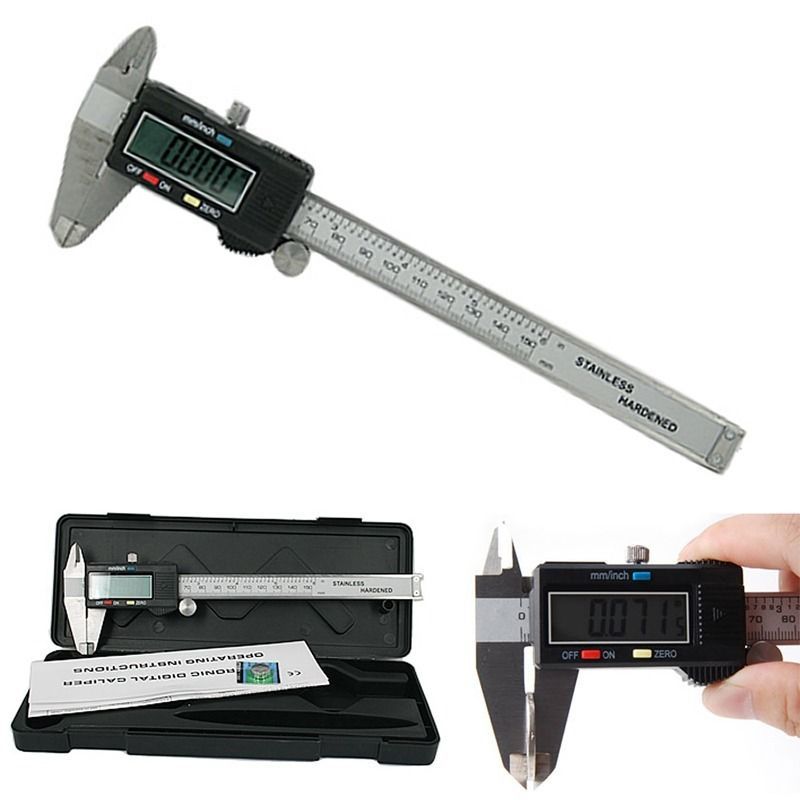 0-150mm black stainless steel electronic number explicit gauge caliper accuracy 0-01mm caliper accessories